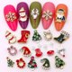 thumbnail image 2 of 10 Uds. De decoración navideña para uñas, abalorio dorado y plateado, zapatos con cabeza de ciervo de Papá Noel, sombrero de muñeco de nieve, accesorios para uñas de árbol, 2 of 4