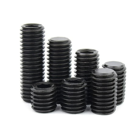 

ZX Fine Thread M4 M5 M6 M8 M10 M12 DIN913 304 Stainless 12.9 Grade Steel Allen Hex Hexagon Socket Flat Grub Headless Bolt Set Screw (Color : 12.9 Grade Steel Size : 25pcs M4x0.5x8)-0810