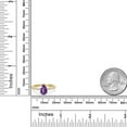 thumbnail image 6 of Gem Stone King 14K Two Tone Gold Purple Amethyst and Lab Grown Diamond Engagement Ring for Women | 1.25 Cttw | Pear Shape 9X6MM | Gemstone February Birthstone | Size 6, 6 of 6