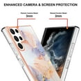 thumbnail image 4 of Feishell for Galaxy S23 Ultra Case, [Raised Lip Screen Drop Protection] Marble Shockproof Protective Slim Glossy Stylish TPU Durable Phone Cover For Samsung Galaxy S23 Ultra, Galaxy White Marble, 4 of 5
