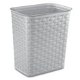 thumbnail image 3 of Sterilite 3.4 Gallon/13 Liter Decorative Weave Wastebasket, Cement (6 Pack), 3 of 8