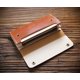 thumbnail image 5 of Cartera larga de cuero curtido vegetal italiano hecha a mano para hombre Cartera con hebilla de cuero genuino Cartera de piel de vaca de capa superior Bolsos para hombres y mujeres, 5 of 6