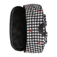 thumbnail image 4 of No Boundaries Women's 17" Dome Backpack, Black Gingham with Cherries, 4 of 5