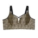 thumbnail image 1 of Plus Size Bras for Women Wireless Full Coverage Figure Minimizer Wirefree Bra Yellow Leopard E 40, 1 of 6