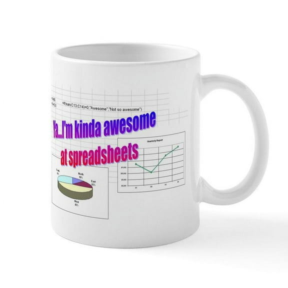 CafePress - Excel Geek Mug - 11 oz Ceramic Mug - Novelty Coffee Tea Cup
