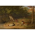 thumbnail image 2 of Cornelius David Krieghoff 18x13 Black Ornate Wood Framed Double Matted Museum Art Print Titled - Midday Rest (1854), 2 of 5