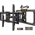 thumbnail image 1 of Perlegear Soporte de pared para TV de movimiento completo con regleta para televisores de 42 a 90 pulgadas de hasta 150 libras, soporte para TV premontado con giro, inclinación y extensión suaves, VES, 1 of 5