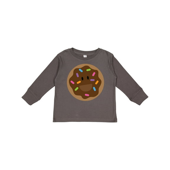 Inktastic Chocolate Doughnut Boys or Girls Long Sleeve Toddler T-Shirt