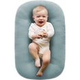 thumbnail image 1 of 100% cotton baby lounger, newborn baby pillow, baby lounger for 0-24 months, 1 of 9