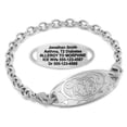 thumbnail image 1 of MedicEngraved Stainless Steel Custom Medical Alert Bracelet - 5mm Oval Link, 1 of 8