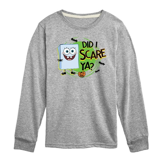 SpongeBob SquarePants - Did I Scare Ya - Toddler & Youth Long Sleeve Graphic T-Shirt