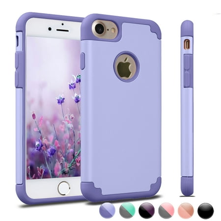 iPhone 8 Case Cover, 2017 iPhone 8 Case, Njjex Shock Absorbing Hard Slim Thin Cute Cover [Scratch Proof] Plastic Case Cover For iPhone 8（4.7 inch）2017 - Lavender