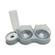 thumbnail image 5 of Cuencos dobles para gatos, juego de comederos y bebederos para mascotas, 3 en 1, inclinados 15 degree con dispensador de agua, comedero elevado para perros gris, 5 of 8