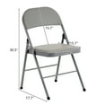 thumbnail image 7 of 6 Pack Gray Folding Chairs with Padded Seats, Portable Stackable Foldable Chairs for Indoor & Outdoor, Commercial Seat with Metal Frame for Events Office Wedding Party, 330lbs Capacity, 7 of 7