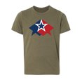 thumbnail image 2 of Red, White and Blue Star, Kid's USA T-shirts, 4th of July T-shirts - Olive MH200YPATRIOT S17 M, 2 of 3