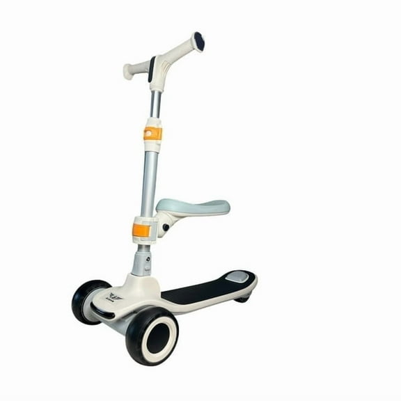 Zerak Kick Scooter with Removable Seat and Adjustable Height – Front & Rear Lights, Music, and Light-Up Wheels for Ages 3–8