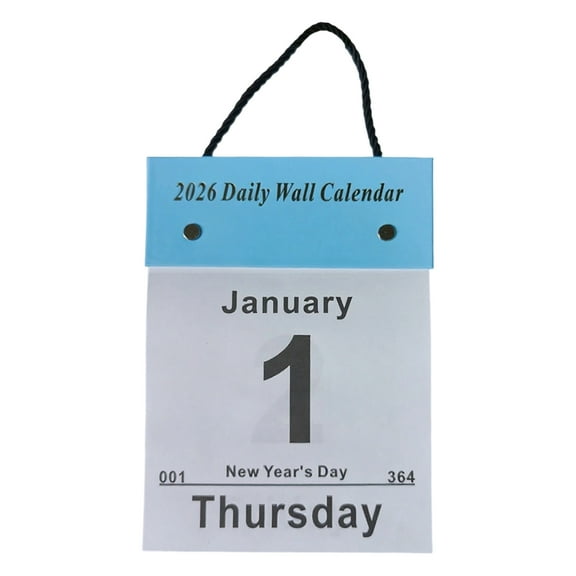2026 Daily Wall Calendar Large Tear-Off Pages Hanging Organizer Simple Date Display for Home Office School Use