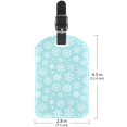 thumbnail image 6 of Square 2Pack PU Leather Snowflake Cruise Luggage Tag with Privacy Cover and Name ID Tag for Travel Handbags Backpacks Luggage Tags, 6 of 6