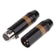 thumbnail image 5 of Conectores Enchufables XLR Enchapados En Plata De 3 Clavijas + Conectores , Negro, 5 of 6