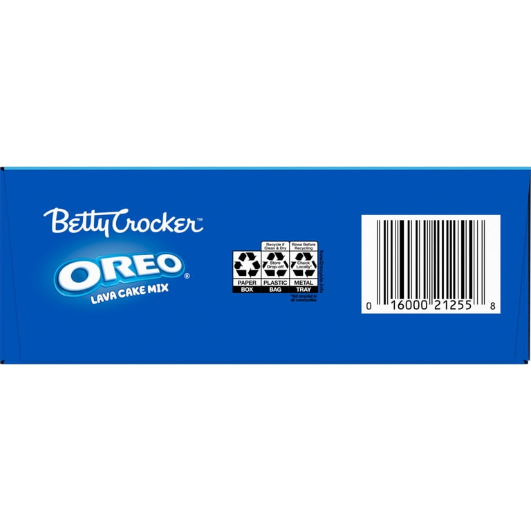 2 pack) Betty Crocker OREO Lava Cake Mix, Chocolate Cake Mix With