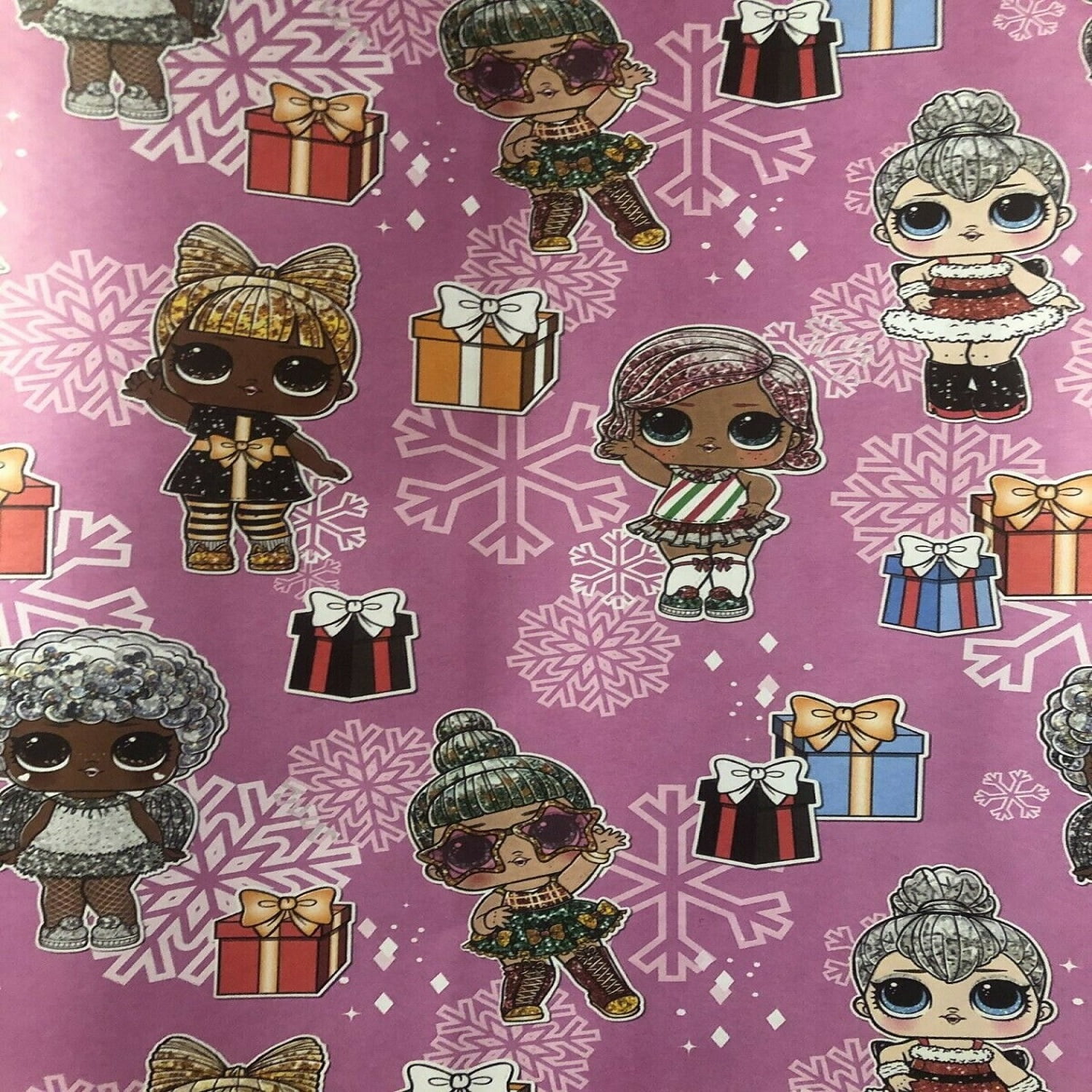 Gift Wrap LOL Christmas 39 Inch X 6 Ft Paper 1 Roll