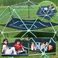 thumbnail image 5 of 12 FT Geometric Dome Climber Play Center, Kids Climbing Dome Tower with Hammock, Outdoor Play Equipment Supporting 1000 lbs, Easy Assembly Jungle Gym (Grey & Yellow), 5 of 7