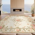 thumbnail image 2 of Design&I 6'x9' Ultra Soft Area Rug, Vibrant Vintage Botanical Medallions Trailing Vine Border Plant None Fluffy Washable Non Shedding for Guest Room Bedroom Living Room, 2 of 7