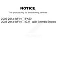 thumbnail image 2 of CMX Front Rear Ceramic Brake Pads Kit for Car INFINITI G37 FX50 KCX-100282, 2 of 9
