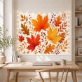 thumbnail image 5 of Vibrant Maple and Berry Arrangement on Off-White Background, Cozy Rustic for Fall Enthusiasts, Autumnal Botanical Wall Art, Thanksgiving Gift, Tapestry Wall Hanging for Living Room and Bedroom, 5 of 7