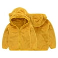 thumbnail image 7 of Godderr Boys Girls Warm Winter Fleece Coat for Kids Toddle，9M-5Y Newborn Thick Overcoat Ears Hooded Solid Color Baby Fleece Jacket, 7 of 7