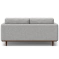 thumbnail image 3 of Simpli Home Morrison Mid-Century Modern 72 inch Wide Sofa with Ottoman Set in Mist Grey Tightly Woven Performance Fabric, 3 of 12