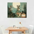 thumbnail image 2 of Nawypu Rustic Wooden Vintage Wall Decor, Rabbit Wall Art Rustic Farmhouse Decor, Bunny Rabbit Poster Decorations for Living Room Home Office, Nursery Wall Decor, Easter Decor (no frame), 2 of 4