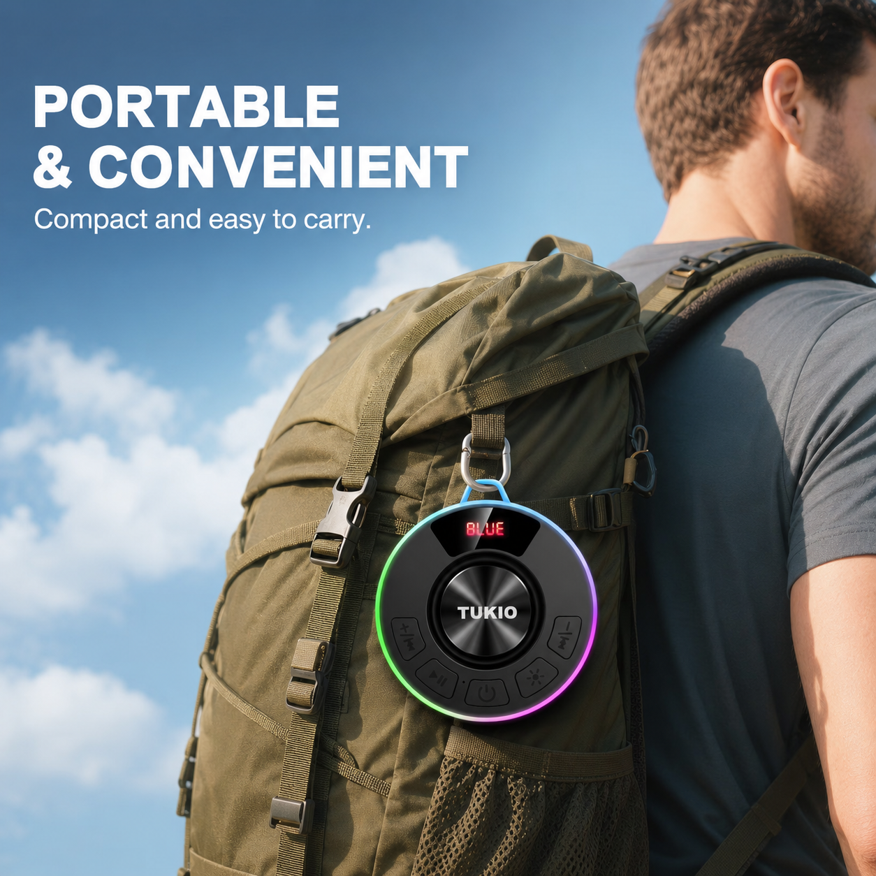 Tukio IPX7 Waterproof Bluetooth Shower Speaker with Suction Cup photo 6