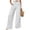 White, variant on BILIKEYU Women's Casual Cotton And Linen Wide Leg Pants with Pockets High Waisted Trousers, Women's Pants, Elastic Waist Pants for Women, Boho Pants for Women