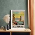 thumbnail image 4 of Póster de paisaje de viaje de vacaciones en autobús urbano retro de mediados de siglo, pintura en lienzo de Londres, París, Tokio, Chicago, arte de pared, decoración del hogar de la habitación, 4 of 5