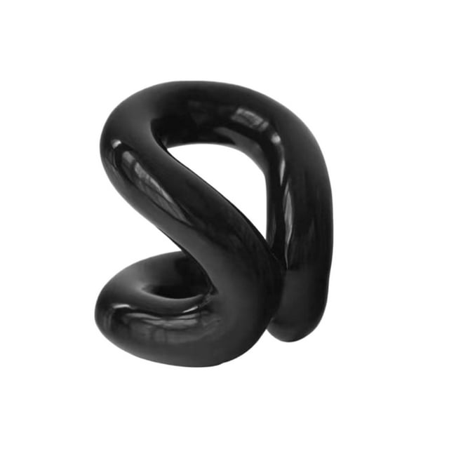 Qarigey Soporte de cerámica elegante para cepillos de dientes, estante de almacenamiento decorativo de estilo de vida de lujo, exquisito Bolsas de maquillaje negro brillante