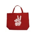 thumbnail image 1 of Large Word Art Tote Bag - Peace Out, 1 of 2