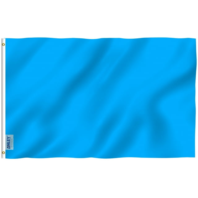 ANLEY Fly Breeze Drapeau Bleu Pâle Uni 3 X 5 Pieds - Drapeaux Bleu Pâle Simples en Polyester