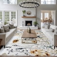 thumbnail image 3 of 6'x9' Area Rugs, Spring Flowers Indoor Outdoor Area Rug for Living Room Bedroom, Watercolor Botanical Floral Herbs Plants Washable Bathroom Rugs Kitchen Floor Carpet Mats Home Decor Aesthetic, 3 of 8