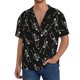 thumbnail image 1 of Balery Happy Skeletons Dancing Camisa Casual de Manga Corta con Botones para Hombre, Texturizada, Estilo Cubano, para Playa, Verano-Large, 1 of 5