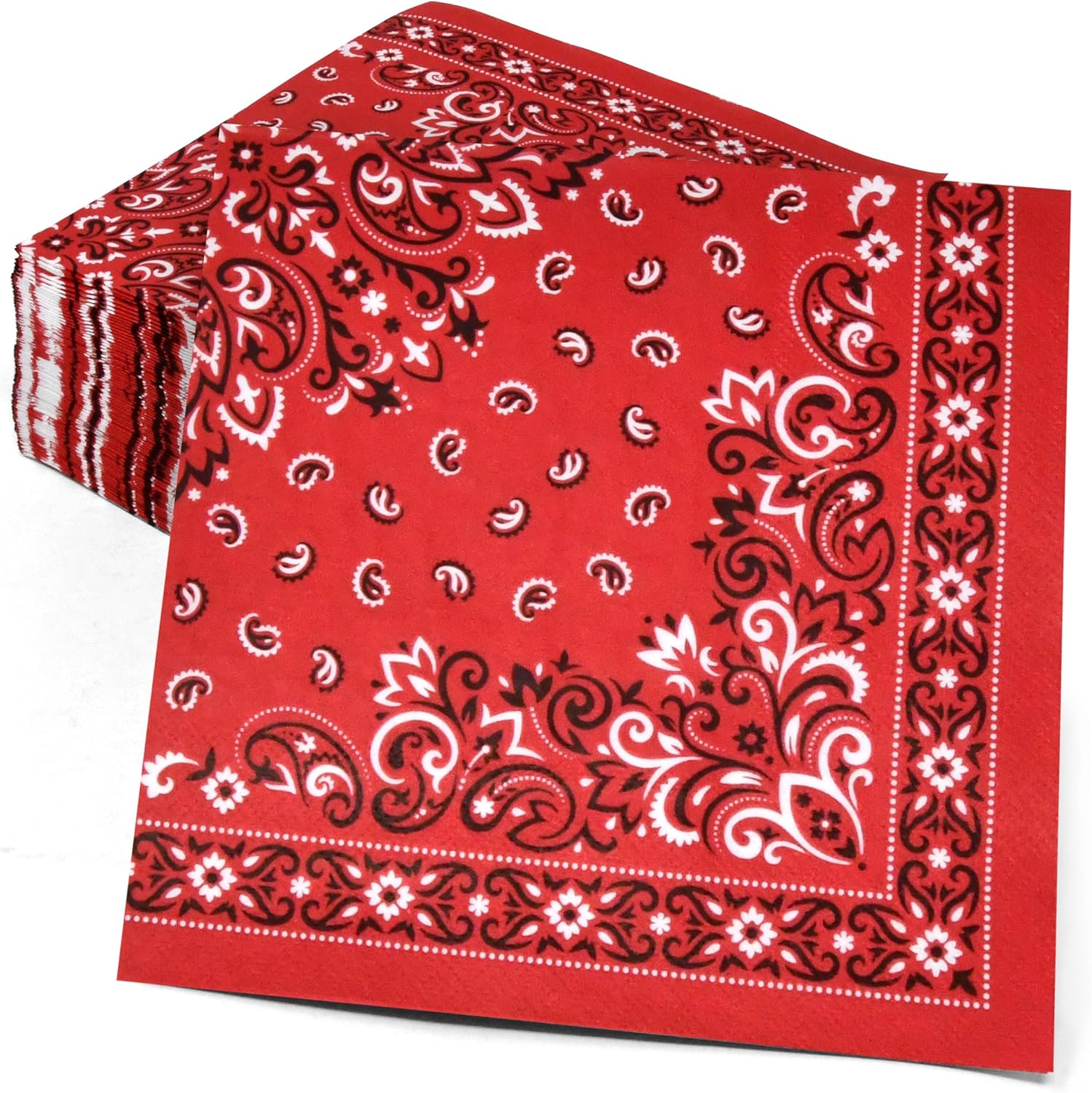 Gift Boutique 100 Red Bandana Napkins