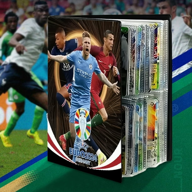 Álbum De Fútbol De 50 Páginas – 4 Compartimentos Por Página – Capacidad Para 400 Tarjetas – Cremallera De Seguridad – Regalo Para Coleccionistas