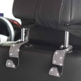 thumbnail image 3 of Paquete de 3 elegantes ganchos para reposacabezas de coche, reposacabezas para asiento trasero de coche, gancho para colgar, color blanco WD.WDQZL Hogar, 3 of 6