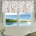 thumbnail image 3 of Wildflowers Valances for Windows Colorful Spring Floral Botanical Flower Plants Rod Pocket Curtain Valance Window Treatment Short Curtains for Kitchen Living Room, 60"x14", 3 of 9