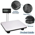 thumbnail image 5 of Datingday 14"X 12" 660lbs LCD Digital Postal Scale Stainless Heavy Duty Postage Scale for Packages, 300kg Capacity Platform Scale Shipping Scale for Shipping Weighing, 5 of 6