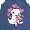 thumbnail image 3 of Instant Message - Ice Cream Dinosaur Graphic Sleeveless Aline Dress, 3 of 6