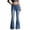 Blue, variant on Women's Pants with Pockets,Women's High Waisted Jeans Wide Leg Button Fly Bell Bottoms Flared Solid Color Denim Pants