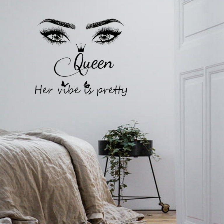  SnowTing Her Vibe is Pretty Wall Sticker Decor Inspirational  Sayings Bedroom Wall Stickers Women Girls Motivational Trendy Female Quotes  Simplicity Wall Art for Living Room Office Dorm, 2x16 Inches : Tools