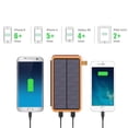 thumbnail image 5 of Cargador solar Power Bank - Cargador de teléfono solar 8000mAh Paquete de batería externa de carga rápida con 4 paneles solares portátiles, 5 of 5