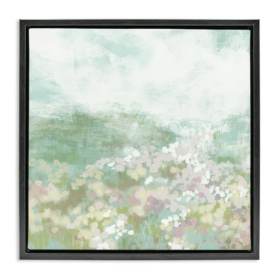 Stupell Industries Rural Countryside Impression Landscape Painting Black Floater Framed Canvas Art Print Wall Art, 18 x 18